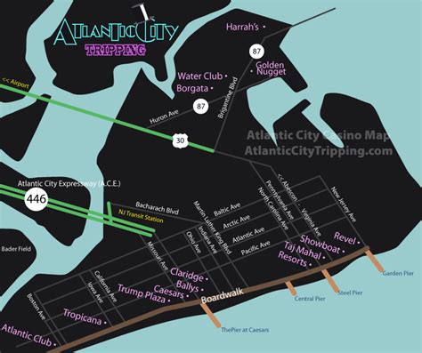 atlantic city casinos map 2020